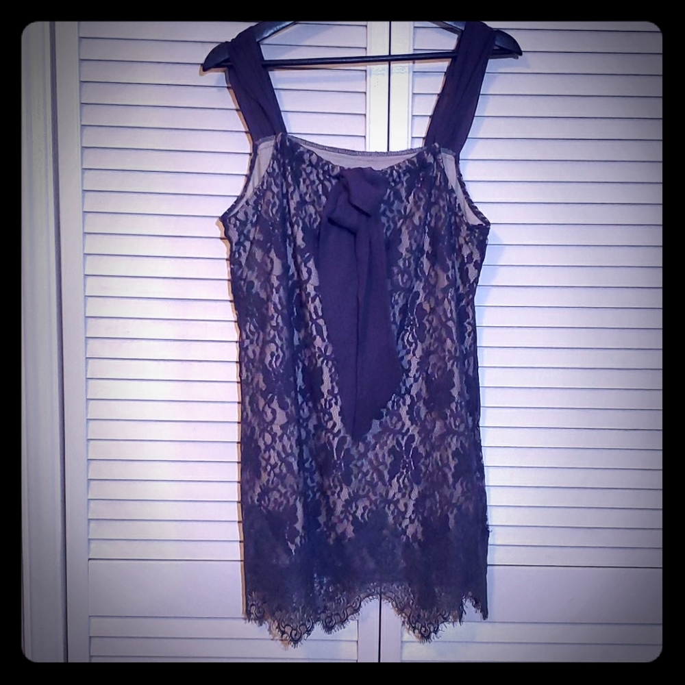 Boho Grey Lace Tunic Top